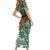 Christmas Hawaii with I'iwi Bird Family Matching Short Sleeve Bodycon Dress and Hawaiian Shirt Aloha Mele Kalikimaka - Green Art