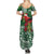 Christmas Hawaii with I'iwi Bird Family Matching Summer Maxi Dress and Hawaiian Shirt Aloha Mele Kalikimaka - Green Art