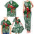 Christmas Hawaii with I'iwi Bird Family Matching Tank Maxi Dress and Hawaiian Shirt Aloha Mele Kalikimaka - Green Art