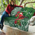 Christmas Hawaii with I'iwi Bird Quilt Aloha Mele Kalikimaka - Green Art