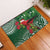 Christmas Hawaii with I'iwi Bird Rubber Doormat Aloha Mele Kalikimaka - Green Art