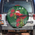 Christmas Hawaii with I'iwi Bird Spare Tire Cover Aloha Mele Kalikimaka - Green Art