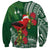 Christmas Hawaii with I'iwi Bird Sweatshirt Aloha Mele Kalikimaka - Green Art