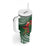 Christmas Hawaii with I'iwi Bird Tumbler With Handle Aloha Mele Kalikimaka - Green Art