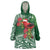 Christmas Hawaii with I'iwi Bird Wearable Blanket Hoodie Aloha Mele Kalikimaka - Green Art