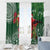 Christmas Hawaii with I'iwi Bird Window Curtain Aloha Mele Kalikimaka - Green Art