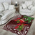 Christmas Hawaii with I'iwi Bird Area Rug Aloha Mele Kalikimaka - Oxblood Art