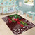 Christmas Hawaii with I'iwi Bird Area Rug Aloha Mele Kalikimaka - Oxblood Art