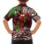 Christmas Hawaii with I'iwi Bird Family Matching Long Sleeve Bodycon Dress and Hawaiian Shirt Aloha Mele Kalikimaka - Oxblood Art