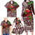 Christmas Hawaii with I'iwi Bird Family Matching Long Sleeve Bodycon Dress and Hawaiian Shirt Aloha Mele Kalikimaka - Oxblood Art