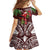 Christmas Hawaii with I'iwi Bird Family Matching Off Shoulder Maxi Dress and Hawaiian Shirt Aloha Mele Kalikimaka - Oxblood Art