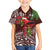 Christmas Hawaii with I'iwi Bird Family Matching Puletasi and Hawaiian Shirt Aloha Mele Kalikimaka - Oxblood Art