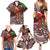 Christmas Hawaii with I'iwi Bird Family Matching Summer Maxi Dress and Hawaiian Shirt Aloha Mele Kalikimaka - Oxblood Art