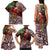 Christmas Hawaii with I'iwi Bird Family Matching Tank Maxi Dress and Hawaiian Shirt Aloha Mele Kalikimaka - Oxblood Art