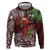 Christmas Hawaii with I'iwi Bird Hoodie Aloha Mele Kalikimaka - Oxblood Art