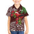 Christmas Hawaii with I'iwi Bird Kid Hawaiian Shirt Aloha Mele Kalikimaka - Oxblood Art