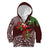 Christmas Hawaii with I'iwi Bird Kid Hoodie Aloha Mele Kalikimaka - Oxblood Art