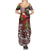 Christmas Hawaii with I'iwi Bird Summer Maxi Dress Aloha Mele Kalikimaka - Oxblood Art