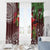 Christmas Hawaii with I'iwi Bird Window Curtain Aloha Mele Kalikimaka - Oxblood Art