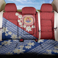 French Polynesia Back Car Seat Cover Tahitian Tiare Flowers Tribal LT9 One Size Red - Polynesian Pride
