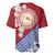 French Polynesia Baseball Jersey Tahitian Tiare Flowers Tribal