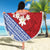 French Polynesia Beach Blanket Tahitian Tiare Flowers Tribal