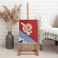 French Polynesia Canvas Wall Art Tahitian Tiare Flowers Tribal LT9 - Polynesian Pride
