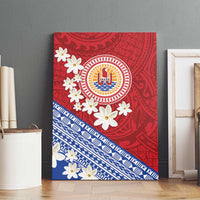 French Polynesia Canvas Wall Art Tahitian Tiare Flowers Tribal LT9 - Polynesian Pride