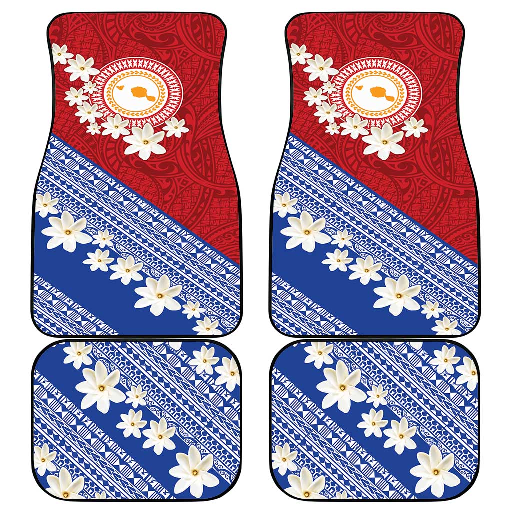 French Polynesia Car Mats Tahitian Tiare Flowers Tribal LT9 - Polynesian Pride