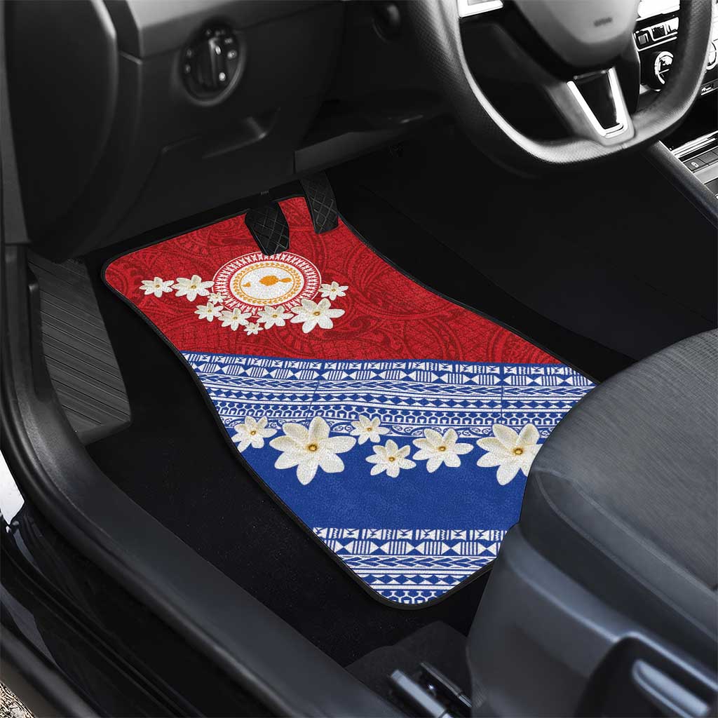 French Polynesia Car Mats Tahitian Tiare Flowers Tribal LT9 - Polynesian Pride