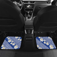 French Polynesia Car Mats Tahitian Tiare Flowers Tribal LT9 Set 2pcs - Back Red - Polynesian Pride