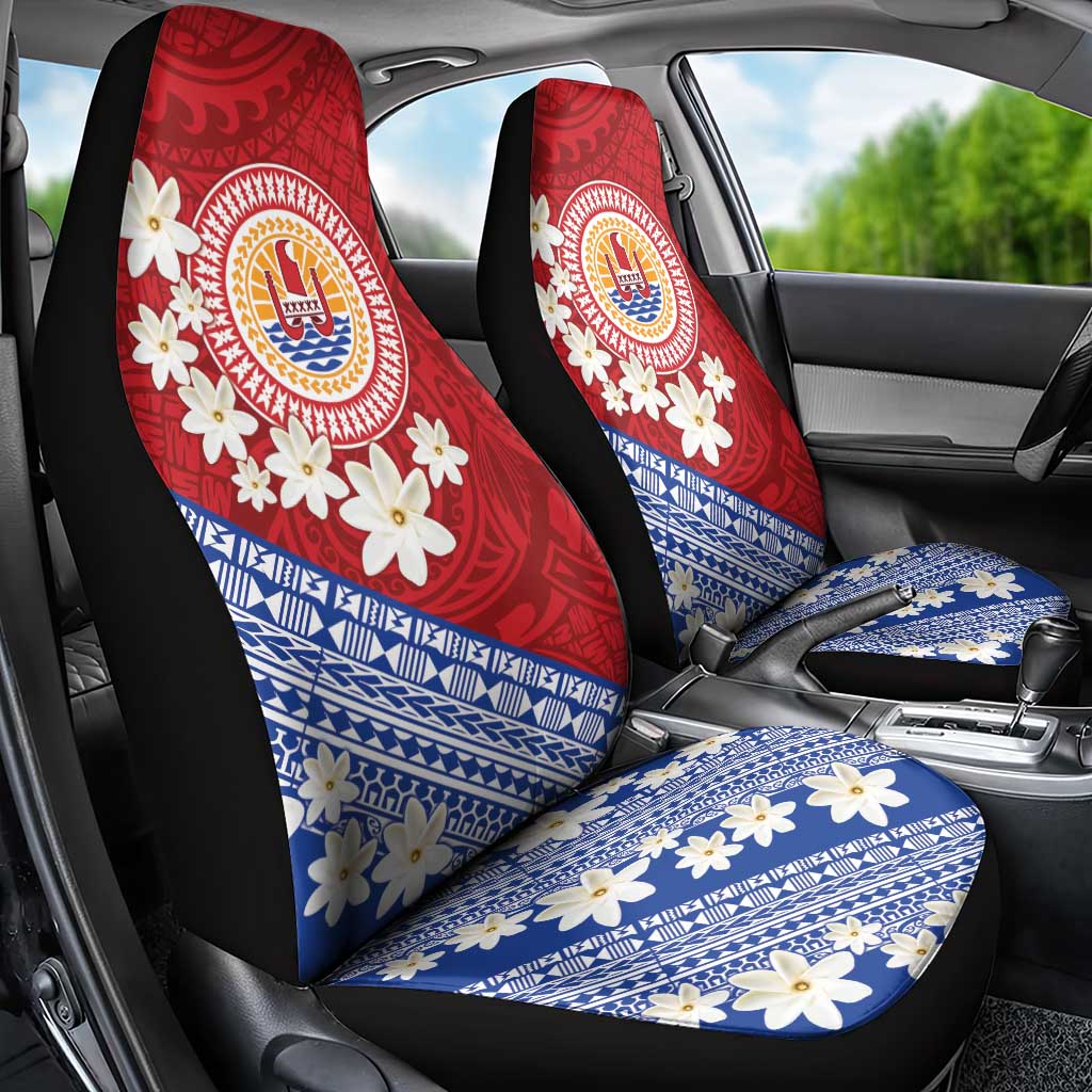French Polynesia Car Seat Cover Tahitian Tiare Flowers Tribal LT9 - Polynesian Pride