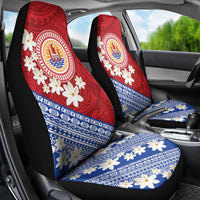 French Polynesia Car Seat Cover Tahitian Tiare Flowers Tribal LT9 - Polynesian Pride
