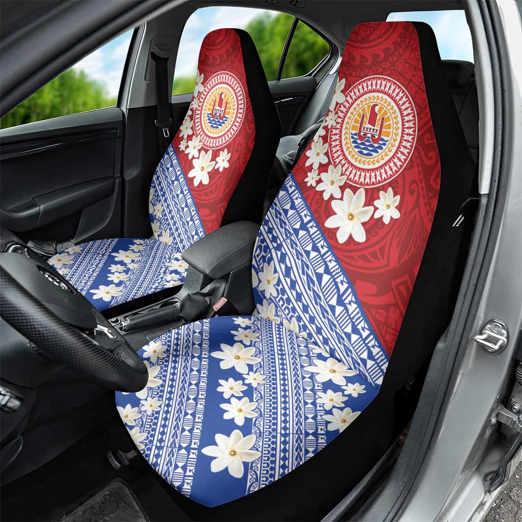 French Polynesia Car Seat Cover Tahitian Tiare Flowers Tribal LT9 - Polynesian Pride