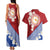 French Polynesia Couples Matching Tank Maxi Dress and Hawaiian Shirt Tahitian Tiare Flowers Tribal