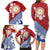 French Polynesia Family Matching Long Sleeve Bodycon Dress and Hawaiian Shirt Tahitian Tiare Flowers Tribal