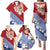 French Polynesia Family Matching Puletasi and Hawaiian Shirt Tahitian Tiare Flowers Tribal