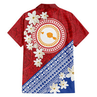 French Polynesia Hawaiian Shirt Tahitian Tiare Flowers Tribal LT9 - Polynesian Pride