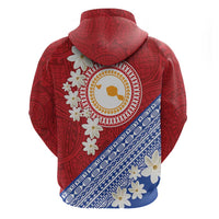 French Polynesia Hoodie Tahitian Tiare Flowers Tribal LT9 - Polynesian Pride