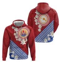 French Polynesia Hoodie Tahitian Tiare Flowers Tribal LT9 - Polynesian Pride