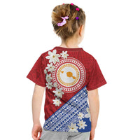 French Polynesia Kid T Shirt Tahitian Tiare Flowers Tribal LT9 - Polynesian Pride