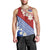 French Polynesia Men Tank Top Tahitian Tiare Flowers Tribal