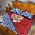 French Polynesia Quilt Bed Set Tahitian Tiare Flowers Tribal