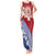 French Polynesia Tank Maxi Dress Tahitian Tiare Flowers Tribal