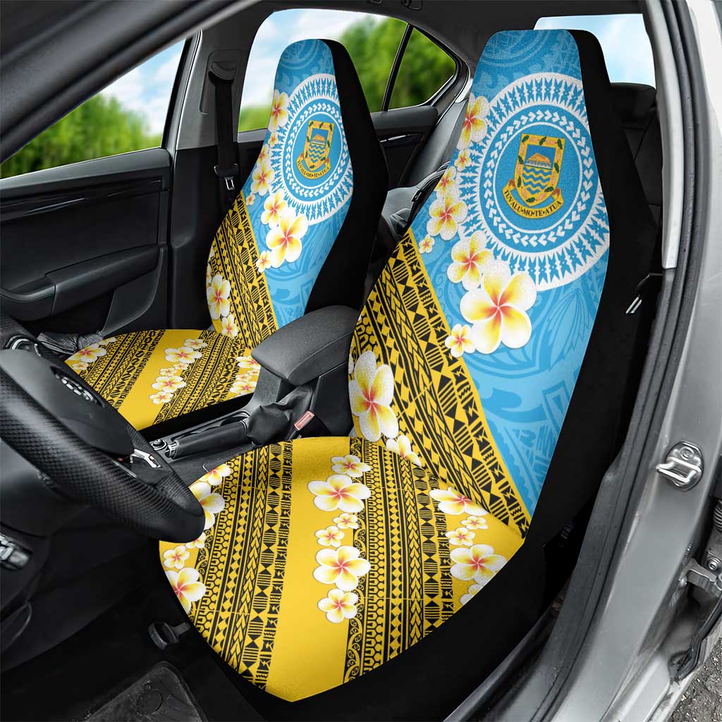 Tuvalu Plumeria Flowers Car Seat Cover Polynesian Tribal Pattern LT9 - Polynesian Pride