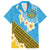 Tuvalu Plumeria Flowers Family Matching Summer Maxi Dress and Hawaiian Shirt Polynesian Tribal Pattern