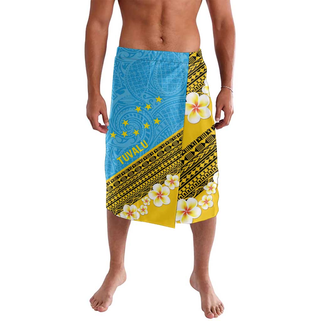 Tuvalu Plumeria Flowers Lavalava Polynesian Tribal Pattern LT9 Blue - Polynesian Pride