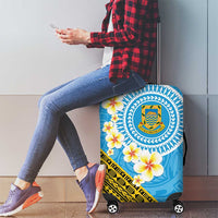 Tuvalu Plumeria Flowers Luggage Cover Polynesian Tribal Pattern LT9 - Polynesian Pride