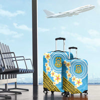 Tuvalu Plumeria Flowers Luggage Cover Polynesian Tribal Pattern LT9 - Polynesian Pride