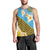 Tuvalu Plumeria Flowers Men Tank Top Polynesian Tribal Pattern